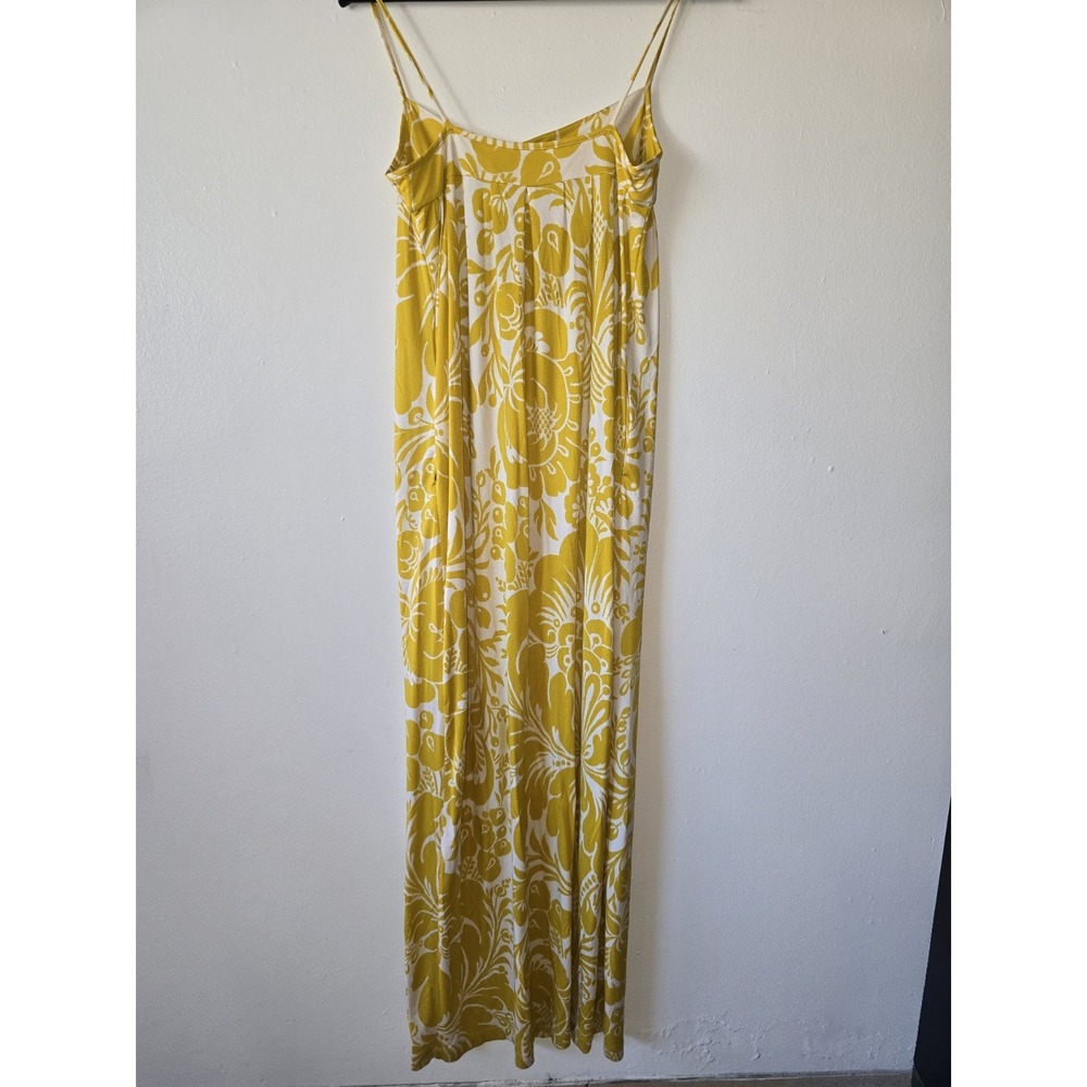 Diane Von Furstenberg Pauline Yellow and White Maxi Dress Size 4 Silk Blend - Picture 6 of 9